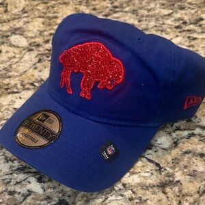 Buffalo Bills Women’s New Era Swarovski Bling Adjustable Hat Retro Throwback NEW